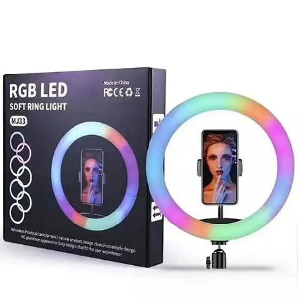 Ring Light RGB MJ33 33Cm Selfie - Trépied 2,10m
