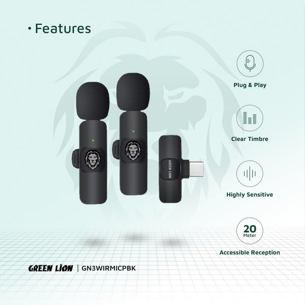 Green Lion - 3-in-1 Wireless Microphone