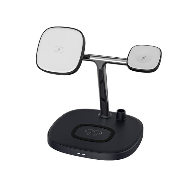 YESIDO DS12 15W Mobile Phone Fast Charging 4 In 1 Dock Stand Station Qi Magnetic Wireless Charging Dock