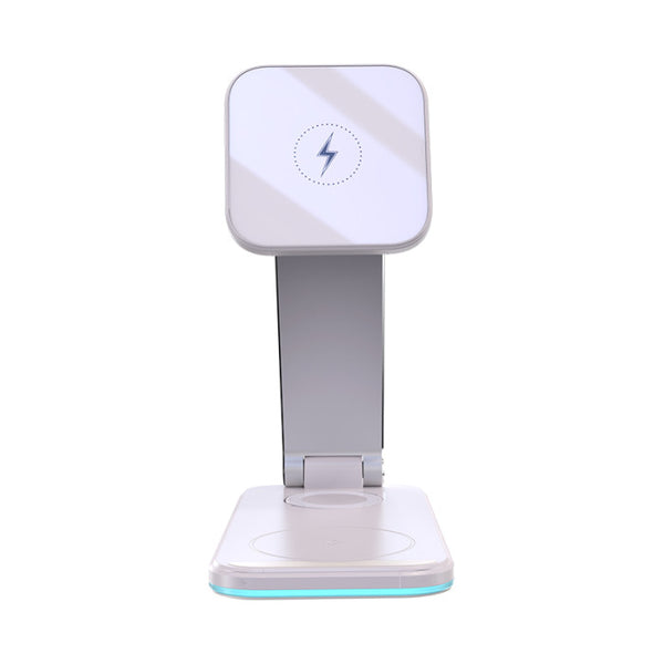 YESIDO DS17 High Quality Magnetic 3 In 1 Foldable Desktop Wireless Charging Dock Stand Charger For Iphone